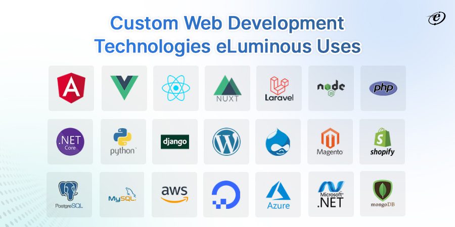 Custom Web Development Technologies eLuminous Uses