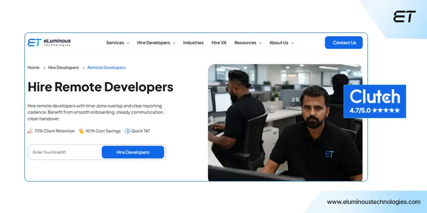 Top Rated Clutch Dedicated Developers in 2026 7 Eluminous website image_