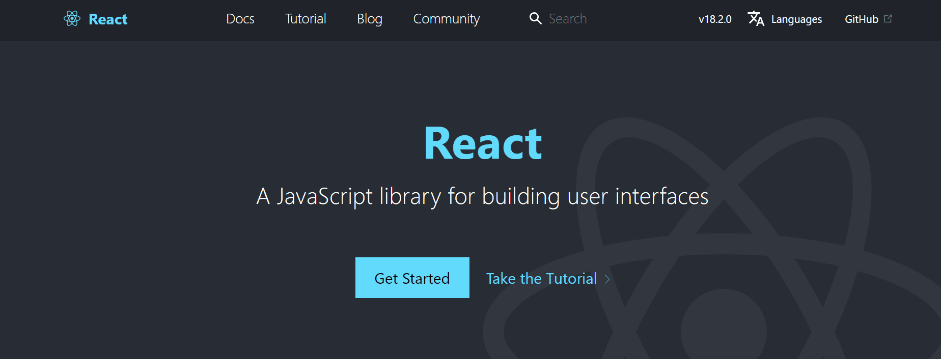 React : A javascript library for building user interfaces