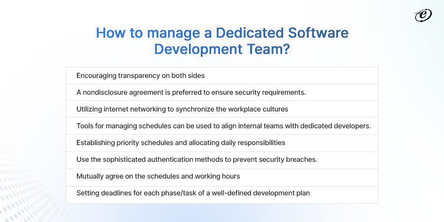 How to manage a Dedicated Software Development Team