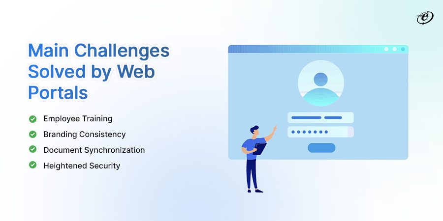 Main challenges solved by web portals