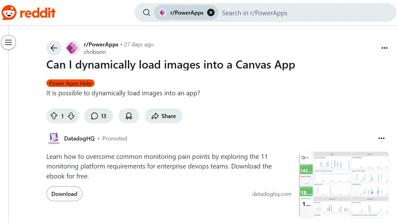 Reddit - Can I dynamically load images into Canvas App