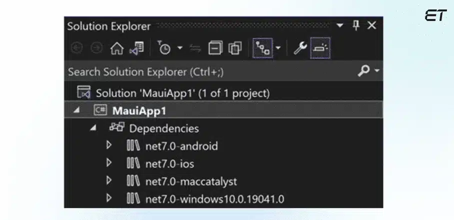 Solution Explorer - Visual Studio
