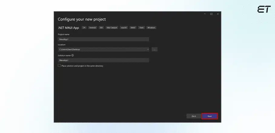 Visual Studio - Configure Project