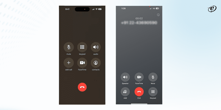 Updated Phone App call screen