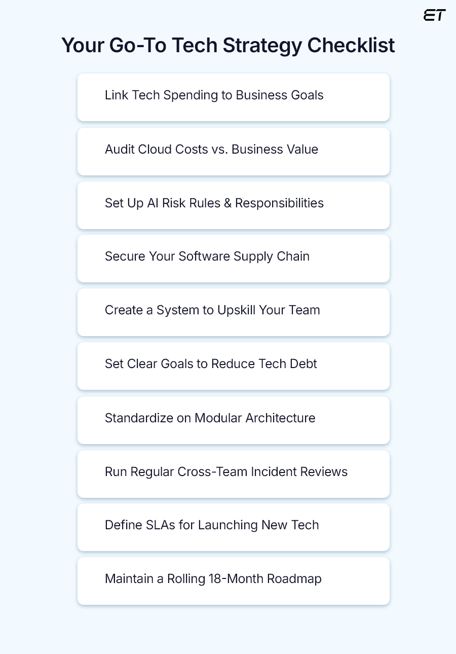 The 2025 CTO Strategy Checklist 10 Non-Negotiables for Smart Tech Leadership