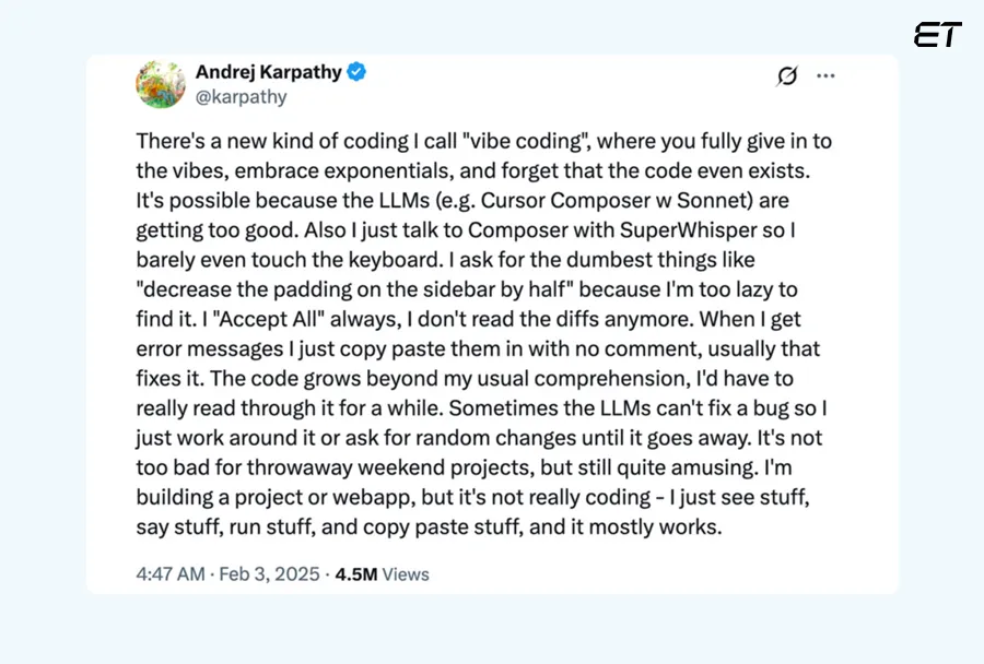 Andrej Karpathy tweet